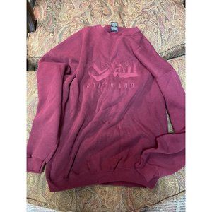 H.L. Miller Gold Vintage Vail Colorado Embossed  Sweatshirt Size XL Made In USA